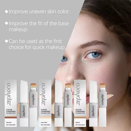 Poupette™️ Zephoco Color Changing Foundation Stick With Brush (Natural)