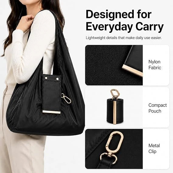 Poupette™️ Waterproof Foldable Tote Bag & Keychain