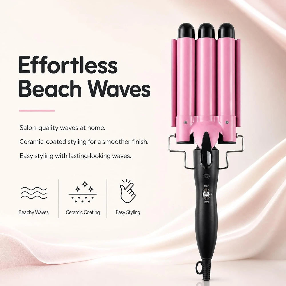 Poupette™️ 3 Barrels Fast Heating Hair Curling Iron Machine