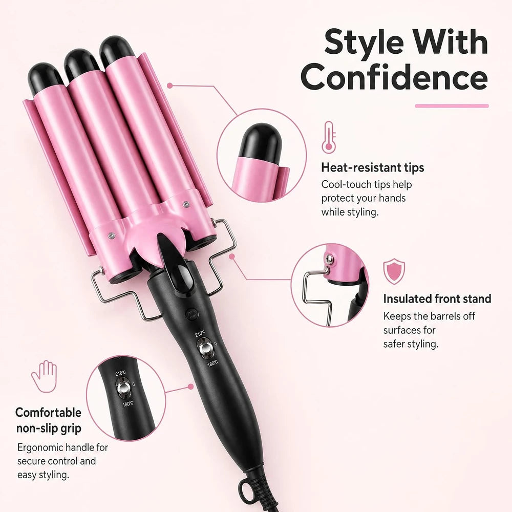 Poupette™️ 3 Barrels Fast Heating Hair Curling Iron Machine