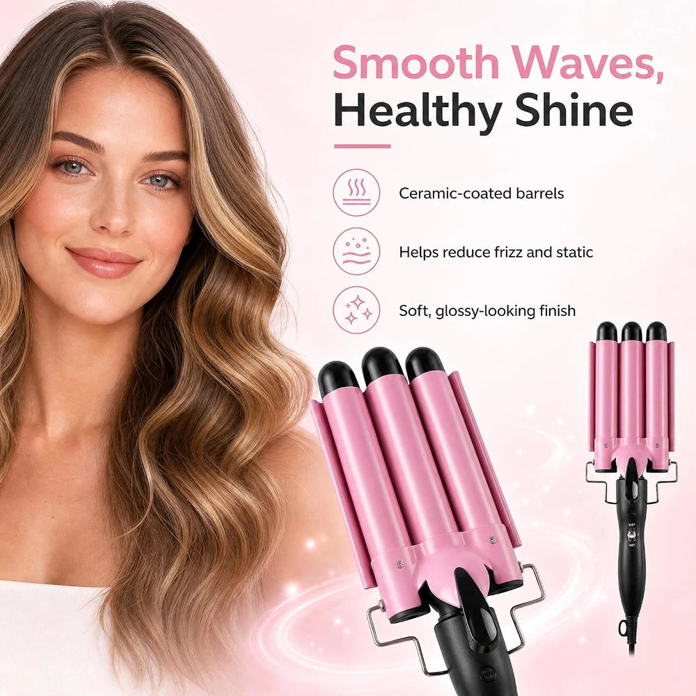 Poupette™️ 3 Barrels Fast Heating Hair Curling Iron Machine